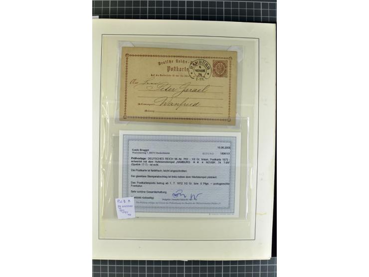 1872/1945, umfangreiche Sammlung Briefe und Karten ab Brustschilde mit nachverwendeten Stempeln, Hufeisenstempeln, des Weiter