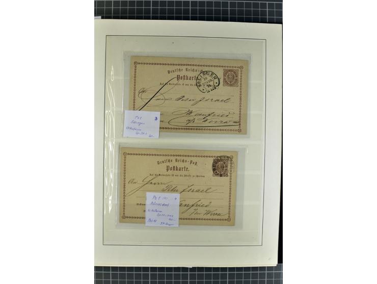 1872/1945, umfangreiche Sammlung Briefe und Karten ab Brustschilde mit nachverwendeten Stempeln, Hufeisenstempeln, des Weiter