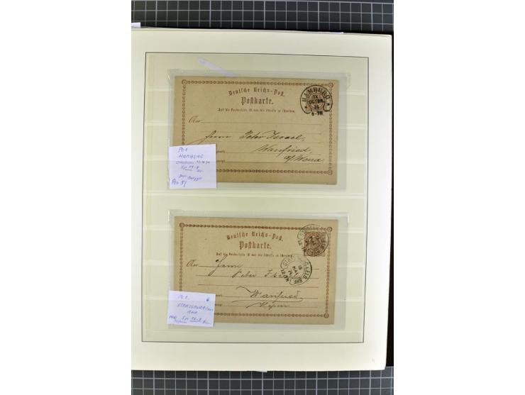 1872/1945, umfangreiche Sammlung Briefe und Karten ab Brustschilde mit nachverwendeten Stempeln, Hufeisenstempeln, des Weiter
