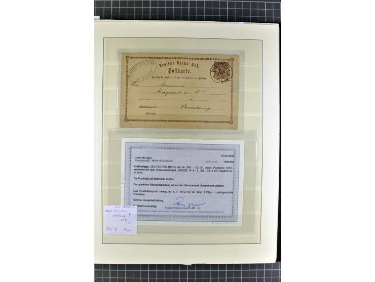 1872/1945, umfangreiche Sammlung Briefe und Karten ab Brustschilde mit nachverwendeten Stempeln, Hufeisenstempeln, des Weiter
