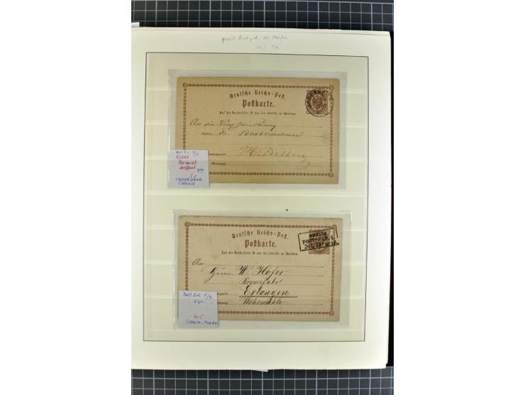 1872/1945, umfangreiche Sammlung Briefe und Karten ab Brustschilde mit nachverwendeten Stempeln, Hufeisenstempeln, des Weiter
