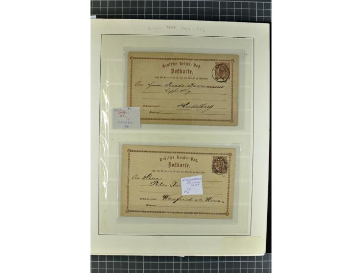 1872/1945, umfangreiche Sammlung Briefe und Karten ab Brustschilde mit nachverwendeten Stempeln, Hufeisenstempeln, des Weiter