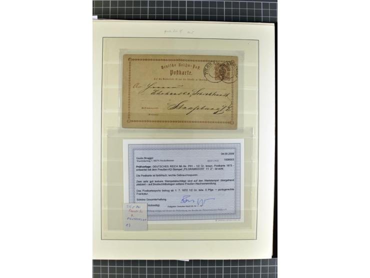 1872/1945, umfangreiche Sammlung Briefe und Karten ab Brustschilde mit nachverwendeten Stempeln, Hufeisenstempeln, des Weiter