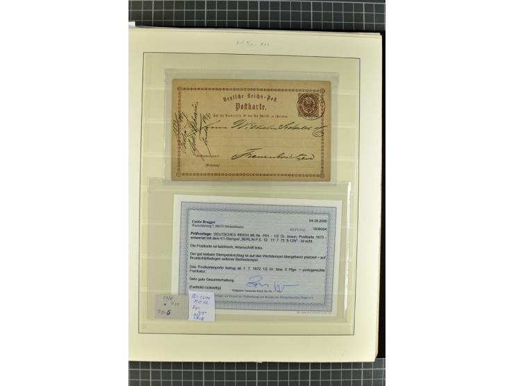1872/1945, umfangreiche Sammlung Briefe und Karten ab Brustschilde mit nachverwendeten Stempeln, Hufeisenstempeln, des Weiter