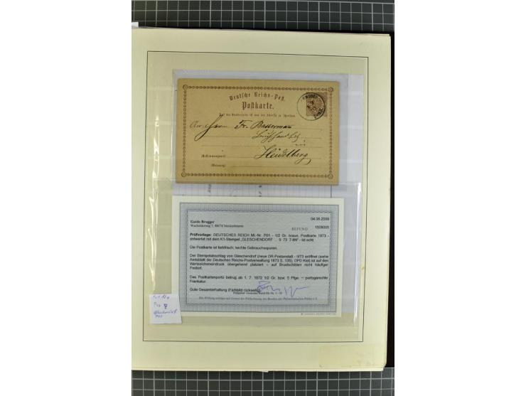 1872/1945, umfangreiche Sammlung Briefe und Karten ab Brustschilde mit nachverwendeten Stempeln, Hufeisenstempeln, des Weiter