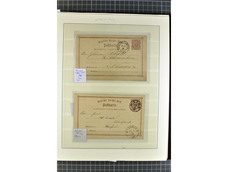 1872/1945, umfangreiche Sammlung Briefe und Karten ab Brustschilde mit nachverwendeten Stempeln, Hufeisenstempeln, des Weiter