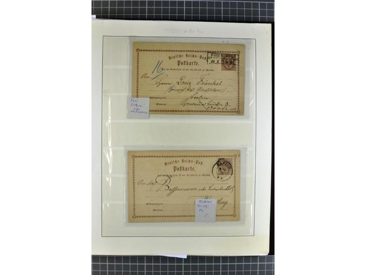 1872/1945, umfangreiche Sammlung Briefe und Karten ab Brustschilde mit nachverwendeten Stempeln, Hufeisenstempeln, des Weiter
