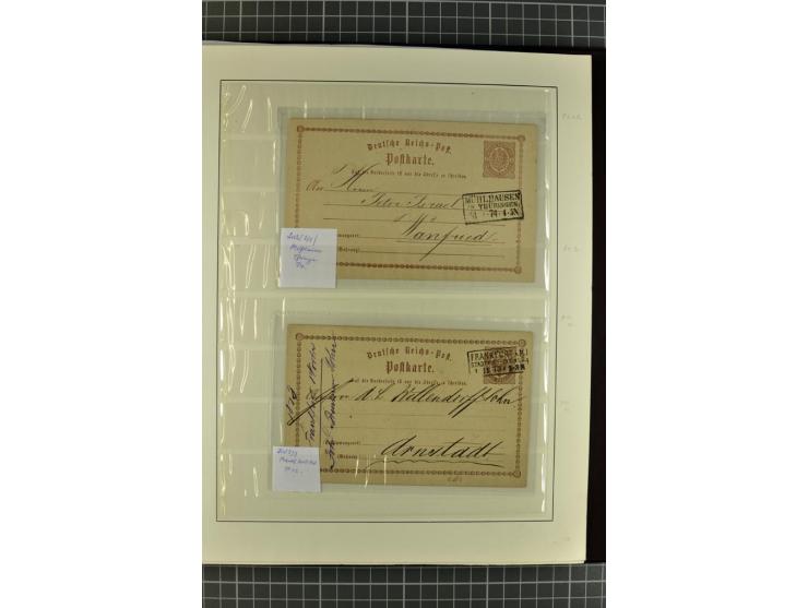 1872/1945, umfangreiche Sammlung Briefe und Karten ab Brustschilde mit nachverwendeten Stempeln, Hufeisenstempeln, des Weiter