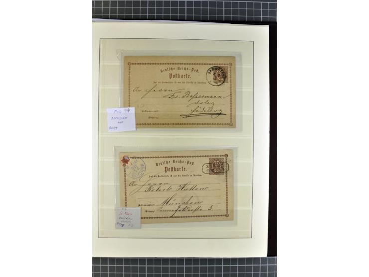 1872/1945, umfangreiche Sammlung Briefe und Karten ab Brustschilde mit nachverwendeten Stempeln, Hufeisenstempeln, des Weiter