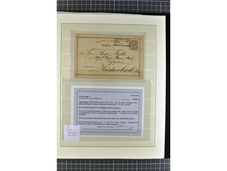 1872/1945, umfangreiche Sammlung Briefe und Karten ab Brustschilde mit nachverwendeten Stempeln, Hufeisenstempeln, des Weiter
