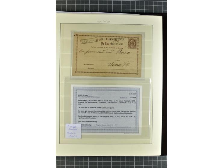 1872/1945, umfangreiche Sammlung Briefe und Karten ab Brustschilde mit nachverwendeten Stempeln, Hufeisenstempeln, des Weiter