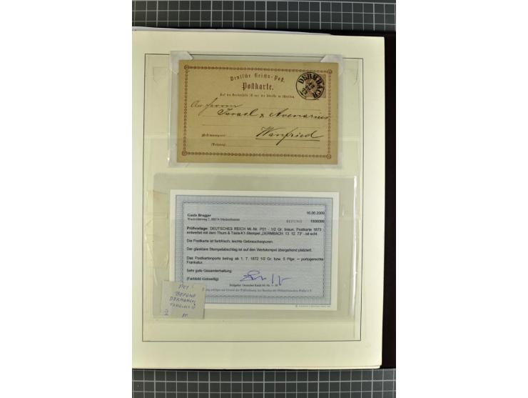 1872/1945, umfangreiche Sammlung Briefe und Karten ab Brustschilde mit nachverwendeten Stempeln, Hufeisenstempeln, des Weiter