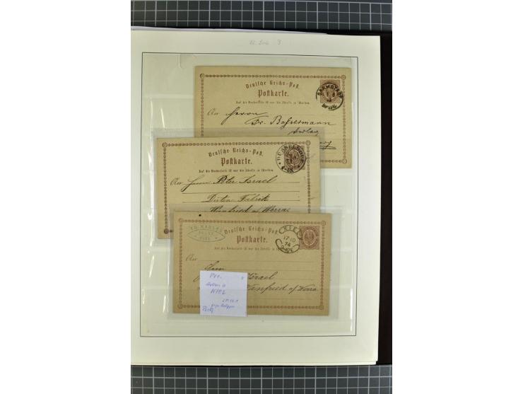 1872/1945, umfangreiche Sammlung Briefe und Karten ab Brustschilde mit nachverwendeten Stempeln, Hufeisenstempeln, des Weiter