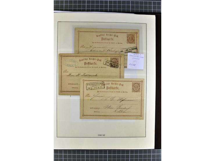 1872/1945, umfangreiche Sammlung Briefe und Karten ab Brustschilde mit nachverwendeten Stempeln, Hufeisenstempeln, des Weiter