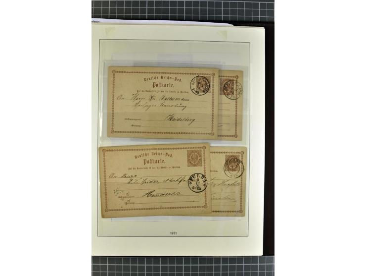 1872/1945, umfangreiche Sammlung Briefe und Karten ab Brustschilde mit nachverwendeten Stempeln, Hufeisenstempeln, des Weiter