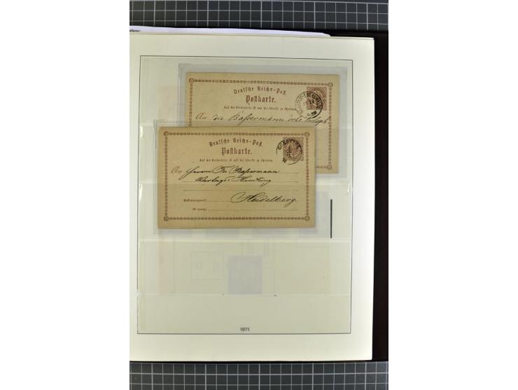 1872/1945, umfangreiche Sammlung Briefe und Karten ab Brustschilde mit nachverwendeten Stempeln, Hufeisenstempeln, des Weiter