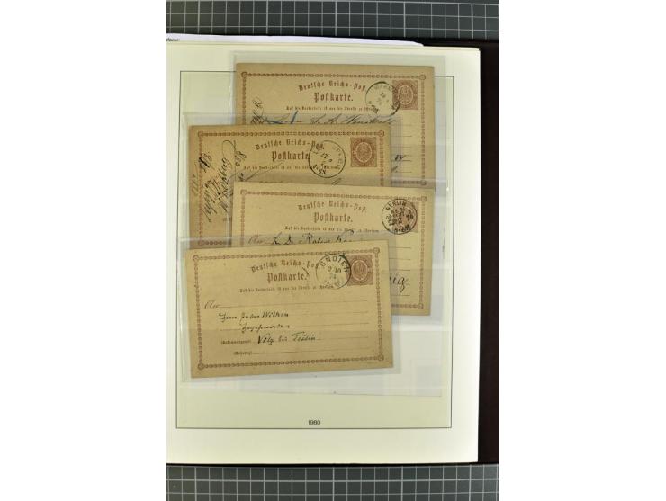 1872/1945, umfangreiche Sammlung Briefe und Karten ab Brustschilde mit nachverwendeten Stempeln, Hufeisenstempeln, des Weiter
