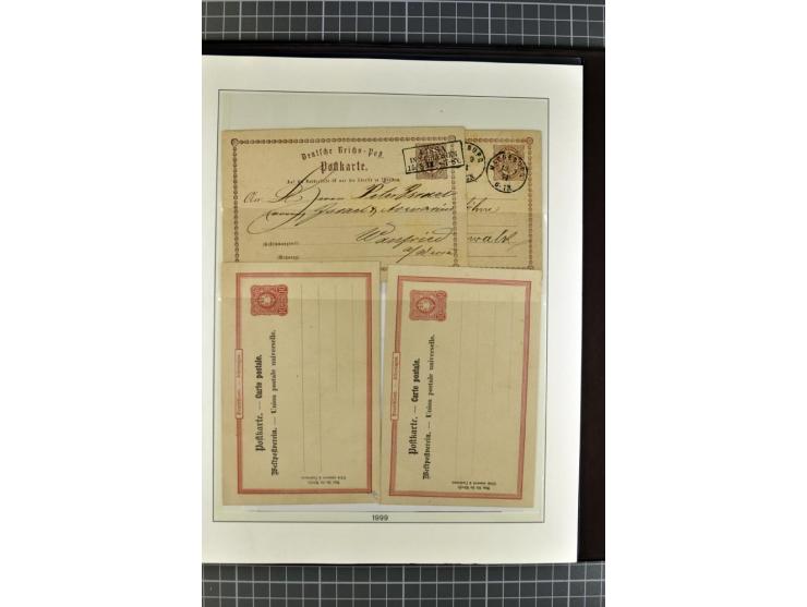 1872/1945, umfangreiche Sammlung Briefe und Karten ab Brustschilde mit nachverwendeten Stempeln, Hufeisenstempeln, des Weiter