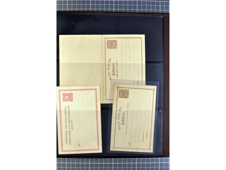1872/1945, umfangreiche Sammlung Briefe und Karten ab Brustschilde mit nachverwendeten Stempeln, Hufeisenstempeln, des Weiter