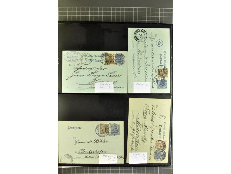 1872/1945, umfangreiche Sammlung Briefe und Karten ab Brustschilde mit nachverwendeten Stempeln, Hufeisenstempeln, des Weiter