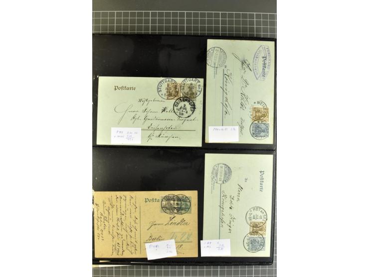 1872/1945, umfangreiche Sammlung Briefe und Karten ab Brustschilde mit nachverwendeten Stempeln, Hufeisenstempeln, des Weiter