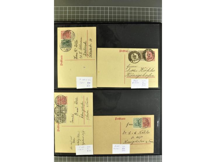 1872/1945, umfangreiche Sammlung Briefe und Karten ab Brustschilde mit nachverwendeten Stempeln, Hufeisenstempeln, des Weiter