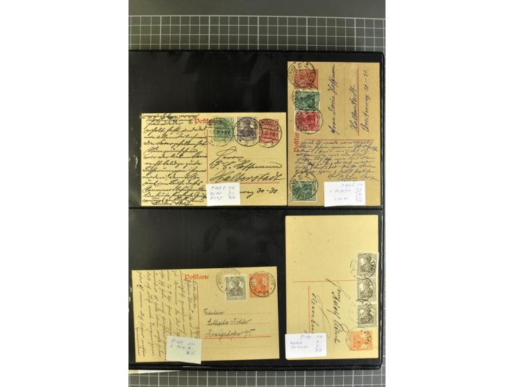 1872/1945, umfangreiche Sammlung Briefe und Karten ab Brustschilde mit nachverwendeten Stempeln, Hufeisenstempeln, des Weiter