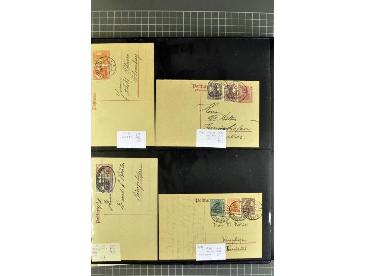 1872/1945, umfangreiche Sammlung Briefe und Karten ab Brustschilde mit nachverwendeten Stempeln, Hufeisenstempeln, des Weiter