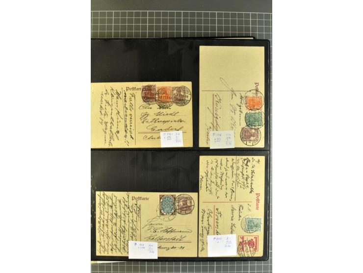 1872/1945, umfangreiche Sammlung Briefe und Karten ab Brustschilde mit nachverwendeten Stempeln, Hufeisenstempeln, des Weiter