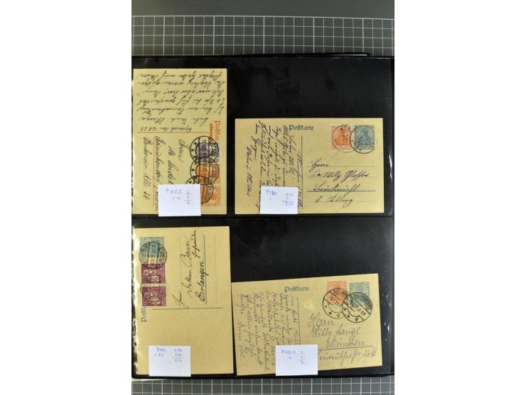 1872/1945, umfangreiche Sammlung Briefe und Karten ab Brustschilde mit nachverwendeten Stempeln, Hufeisenstempeln, des Weiter