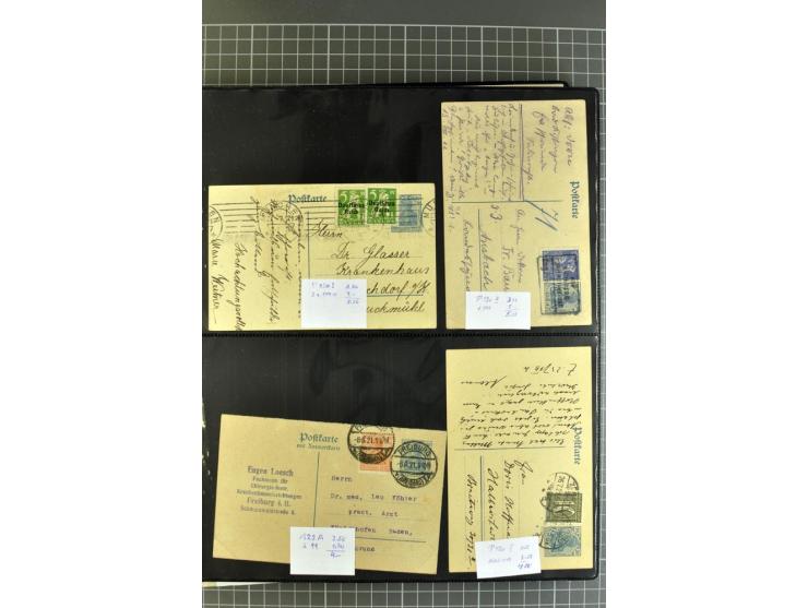 1872/1945, umfangreiche Sammlung Briefe und Karten ab Brustschilde mit nachverwendeten Stempeln, Hufeisenstempeln, des Weiter