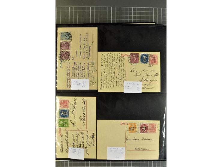 1872/1945, umfangreiche Sammlung Briefe und Karten ab Brustschilde mit nachverwendeten Stempeln, Hufeisenstempeln, des Weiter