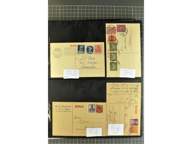 1872/1945, umfangreiche Sammlung Briefe und Karten ab Brustschilde mit nachverwendeten Stempeln, Hufeisenstempeln, des Weiter