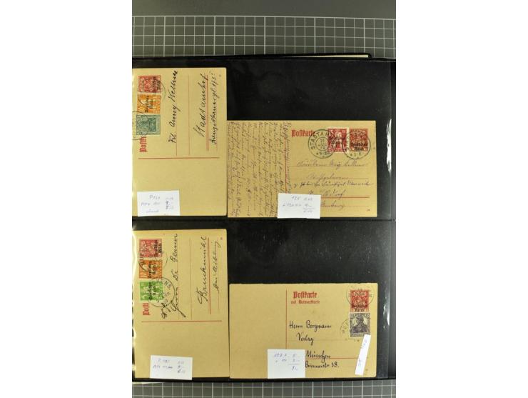 1872/1945, umfangreiche Sammlung Briefe und Karten ab Brustschilde mit nachverwendeten Stempeln, Hufeisenstempeln, des Weiter