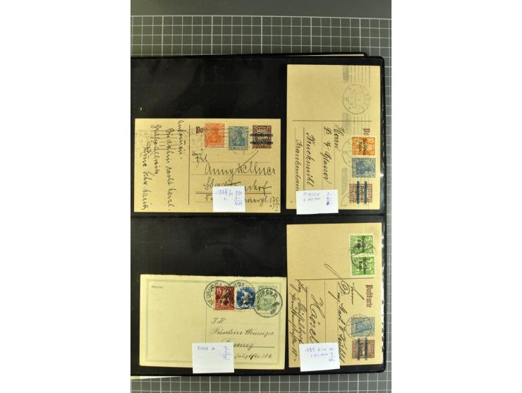 1872/1945, umfangreiche Sammlung Briefe und Karten ab Brustschilde mit nachverwendeten Stempeln, Hufeisenstempeln, des Weiter