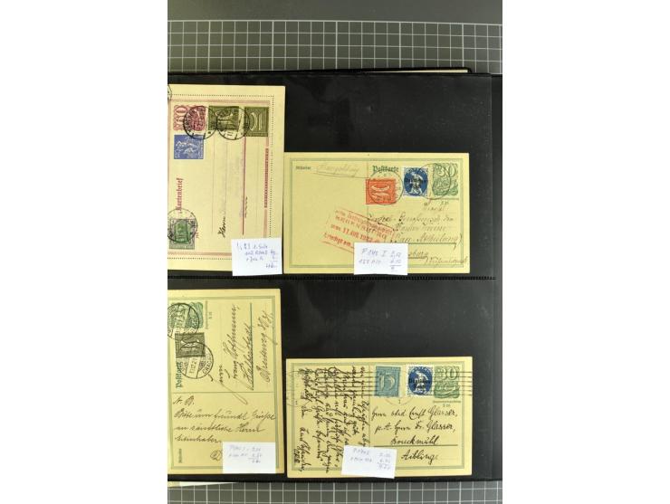 1872/1945, umfangreiche Sammlung Briefe und Karten ab Brustschilde mit nachverwendeten Stempeln, Hufeisenstempeln, des Weiter