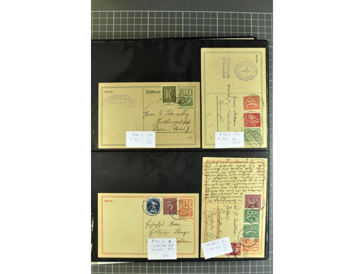 1872/1945, umfangreiche Sammlung Briefe und Karten ab Brustschilde mit nachverwendeten Stempeln, Hufeisenstempeln, des Weiter