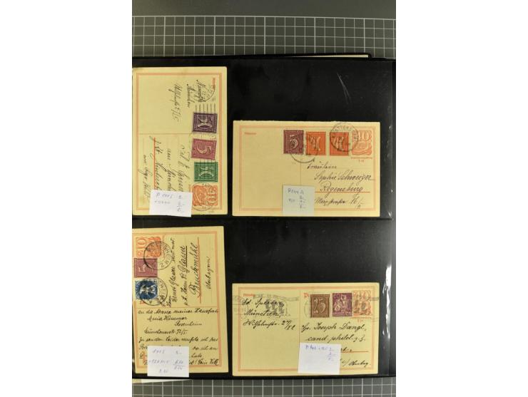 1872/1945, umfangreiche Sammlung Briefe und Karten ab Brustschilde mit nachverwendeten Stempeln, Hufeisenstempeln, des Weiter