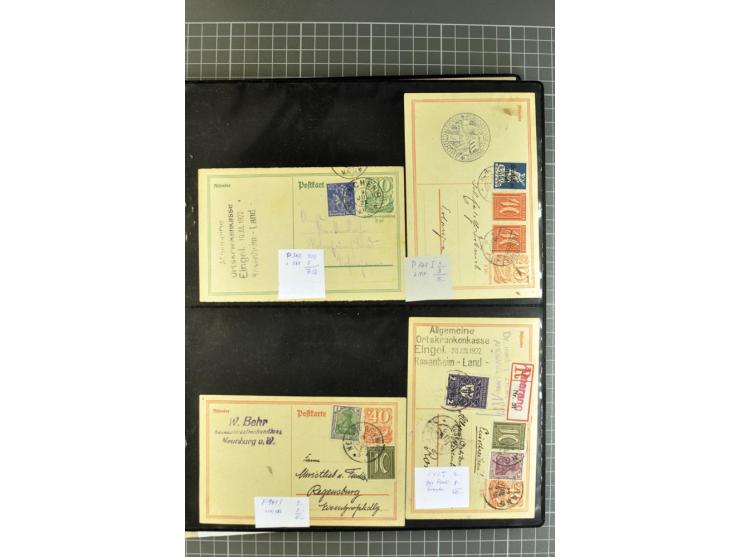 1872/1945, umfangreiche Sammlung Briefe und Karten ab Brustschilde mit nachverwendeten Stempeln, Hufeisenstempeln, des Weiter