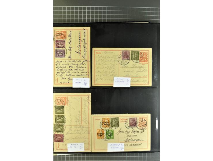 1872/1945, umfangreiche Sammlung Briefe und Karten ab Brustschilde mit nachverwendeten Stempeln, Hufeisenstempeln, des Weiter