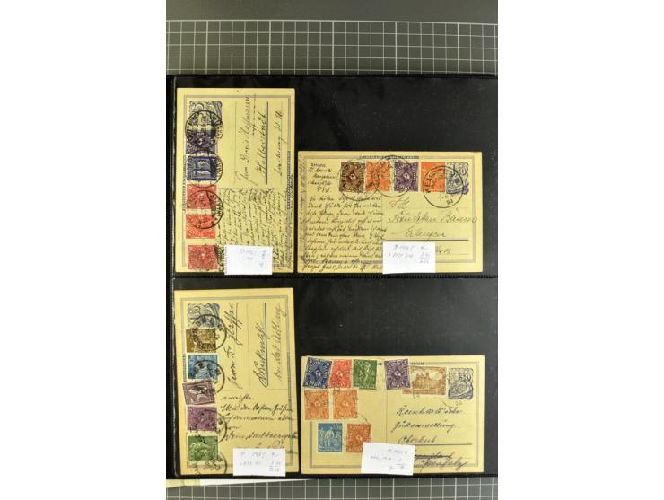 1872/1945, umfangreiche Sammlung Briefe und Karten ab Brustschilde mit nachverwendeten Stempeln, Hufeisenstempeln, des Weiter
