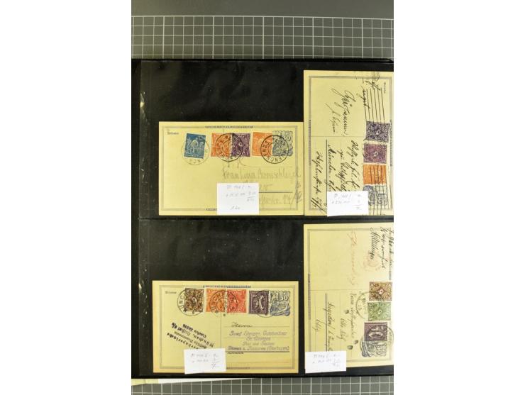1872/1945, umfangreiche Sammlung Briefe und Karten ab Brustschilde mit nachverwendeten Stempeln, Hufeisenstempeln, des Weiter