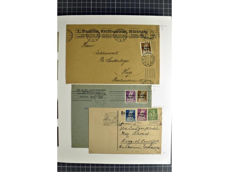 1872/1945, umfangreiche Sammlung Briefe und Karten ab Brustschilde mit nachverwendeten Stempeln, Hufeisenstempeln, des Weiter