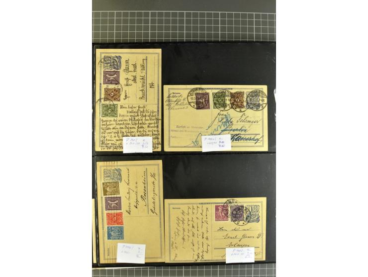 1872/1945, umfangreiche Sammlung Briefe und Karten ab Brustschilde mit nachverwendeten Stempeln, Hufeisenstempeln, des Weiter