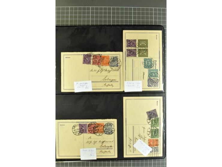 1872/1945, umfangreiche Sammlung Briefe und Karten ab Brustschilde mit nachverwendeten Stempeln, Hufeisenstempeln, des Weiter