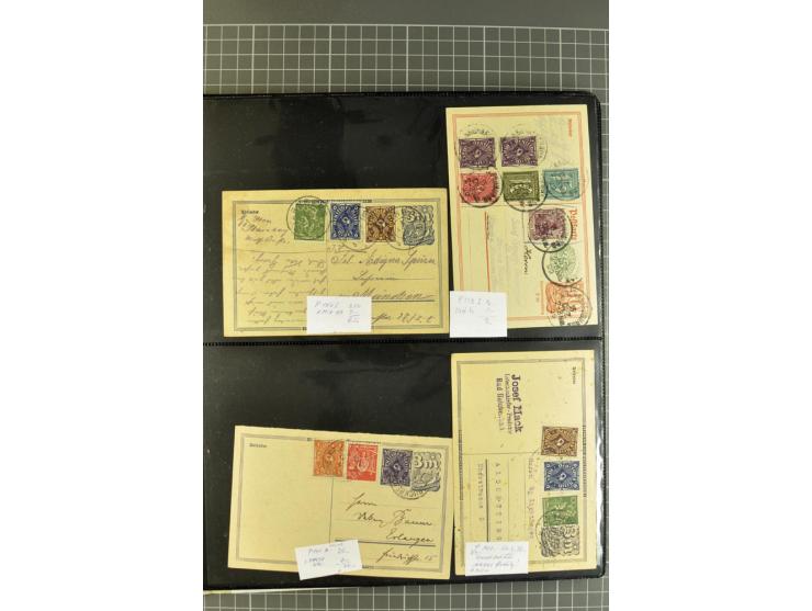 1872/1945, umfangreiche Sammlung Briefe und Karten ab Brustschilde mit nachverwendeten Stempeln, Hufeisenstempeln, des Weiter