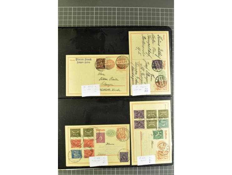 1872/1945, umfangreiche Sammlung Briefe und Karten ab Brustschilde mit nachverwendeten Stempeln, Hufeisenstempeln, des Weiter