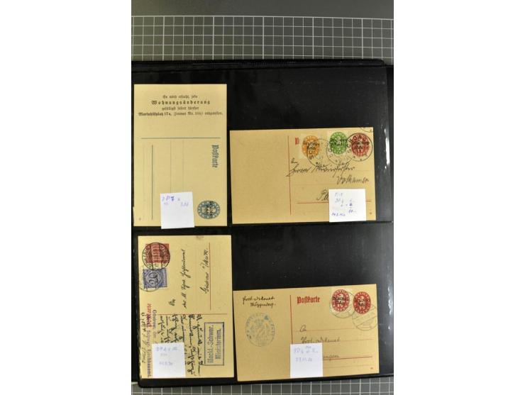1872/1945, umfangreiche Sammlung Briefe und Karten ab Brustschilde mit nachverwendeten Stempeln, Hufeisenstempeln, des Weiter