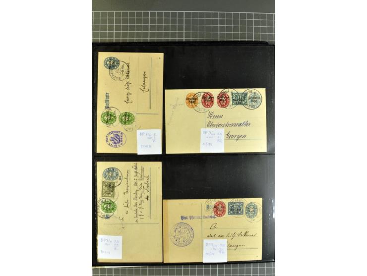 1872/1945, umfangreiche Sammlung Briefe und Karten ab Brustschilde mit nachverwendeten Stempeln, Hufeisenstempeln, des Weiter