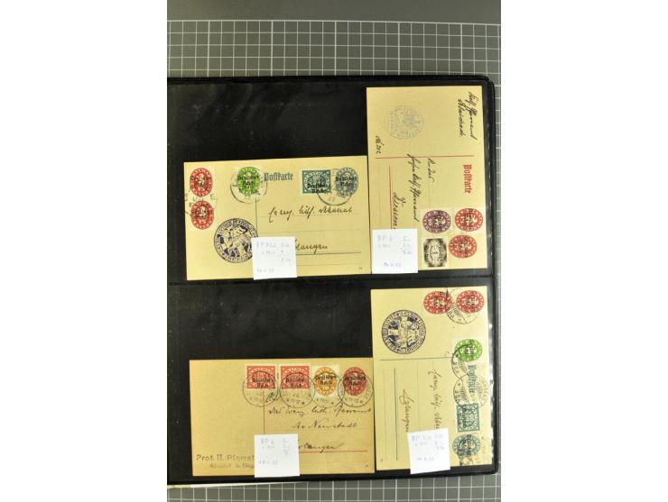1872/1945, umfangreiche Sammlung Briefe und Karten ab Brustschilde mit nachverwendeten Stempeln, Hufeisenstempeln, des Weiter